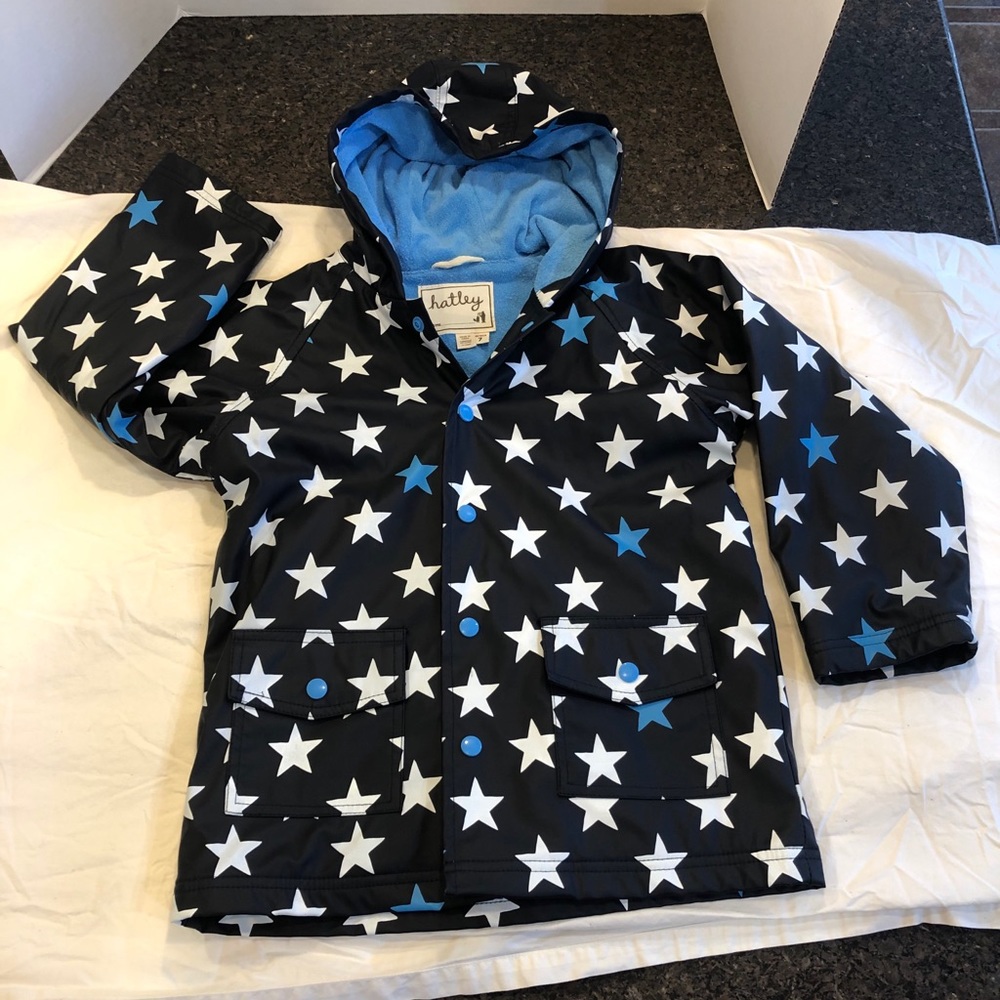 Hatley Little Boys Raincoat, Size 7, Like New